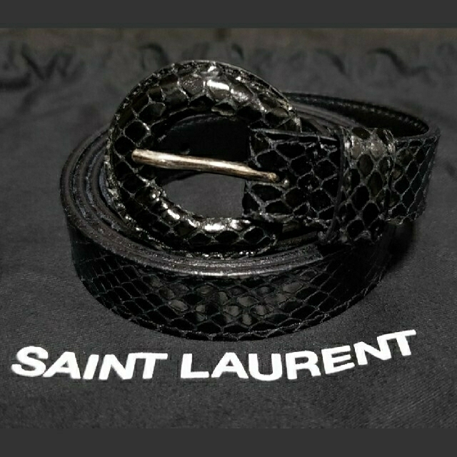 Saint Laurent(サンローラン)のSAINT LAURENT サンローラン 蛇柄ベルト イヴ・サンローラン YSL メンズのファッション小物(ベルト)の商品写真