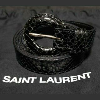 サンローラン(Saint Laurent)のSAINT LAURENT サンローラン 蛇柄ベルト イヴ・サンローラン YSL(ベルト)