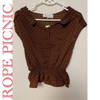 ロペピクニック(Rope' Picnic)の新品タグ付き✎︎ノースリーブ.シャツ▸︎▹︎ロペピクニック(シャツ/ブラウス(半袖/袖なし))