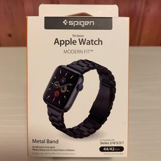 シュピゲン(Spigen)のSpigen Apple Watchメタルバンド ブラック 062MP25403(金属ベルト)