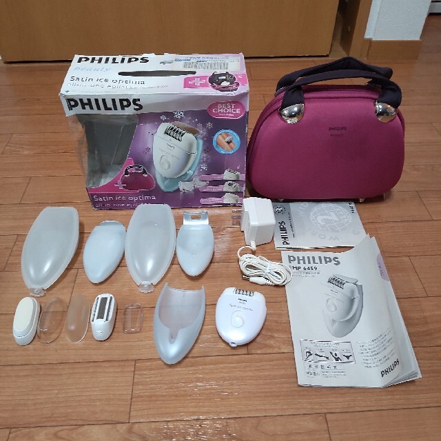 PHILIPS(フィリップス)のPHILIPS　フィリップス　電動脱毛器　サテンアイス オプティマ　HP6459 スマホ/家電/カメラの美容/健康(レディースシェーバー)の商品写真