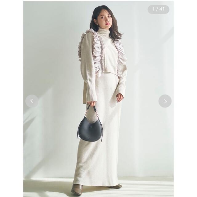 SNIDEL♡ フリルベストレイヤードニットワンピース SNIDEL♡ フリルベストレイヤードニットワンピース