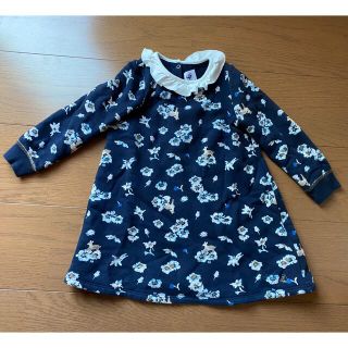 プチバトー(PETIT BATEAU)のプチバトー　裏起毛ワンピース(ワンピース)