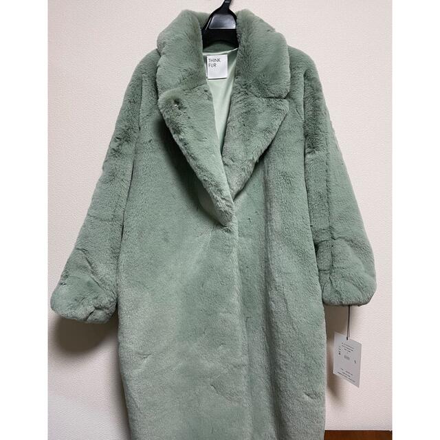 THINK FUR リバーシブルファーコート/Mint Green