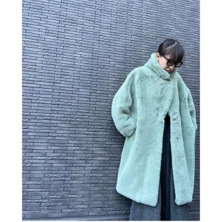 THINK FUR リバーシブルファーコート/Mint Green