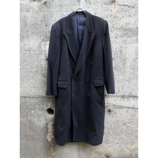 サンローラン(Saint Laurent)のイヴサンローラン チェスターコート ダブルブレスト カシミヤ ネイビー 紺(チェスターコート)