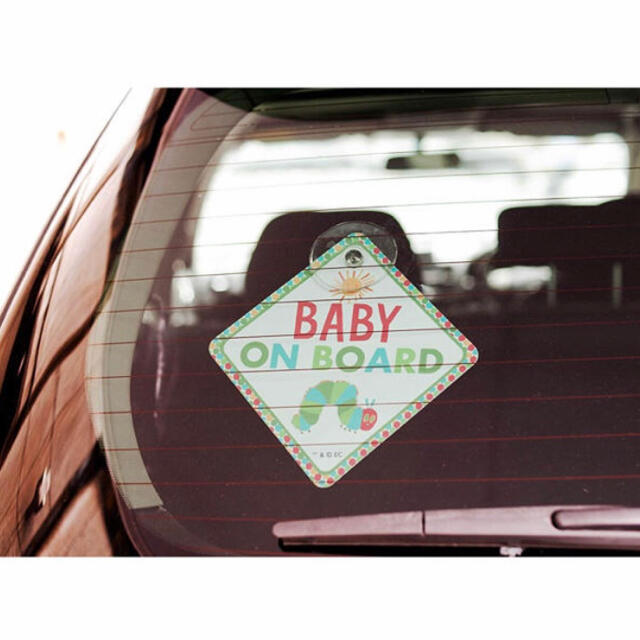 はらぺこあおむし　Baby on board 自動車/バイクの自動車(車内アクセサリ)の商品写真