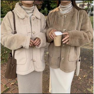 BLATE ⭐︎ 最高の肌触りエコファーショートコート