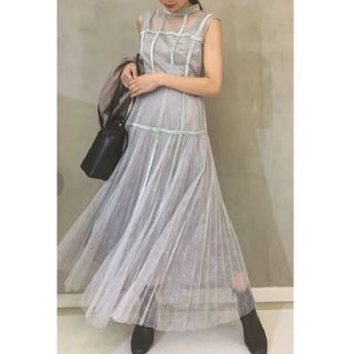 美品　FRAY I.D 結婚式ドレス　ベージュ\n19SS 立体タックシームドレス