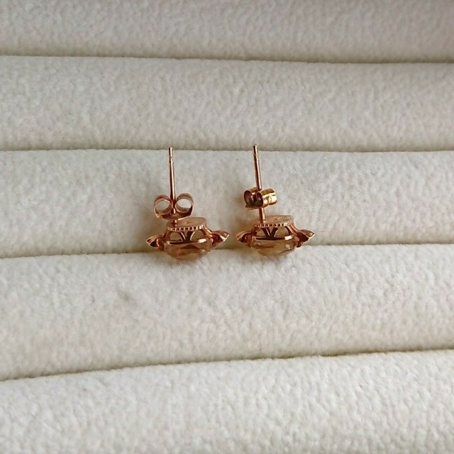 agete - agate アガット ピアス シトリン ダイヤモンド K10の通販 by