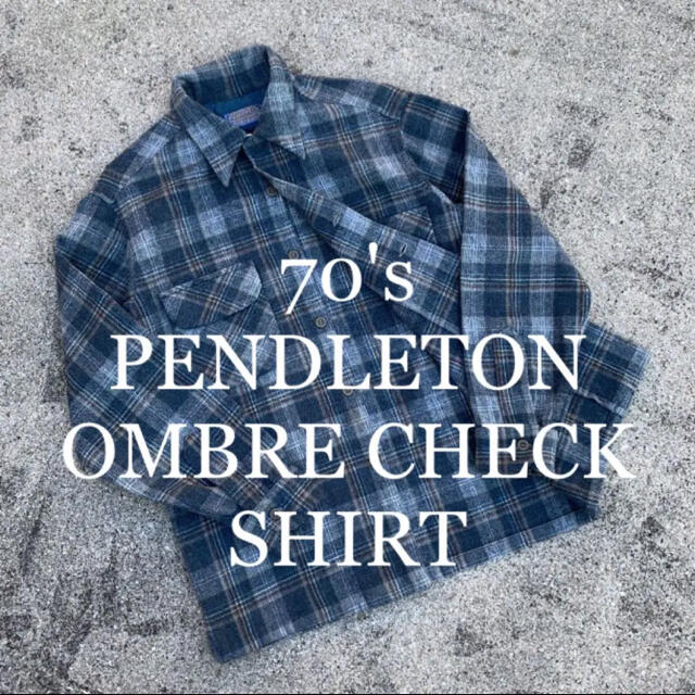 70's PENDLETON OMBRE CHECK SHIRT セール中