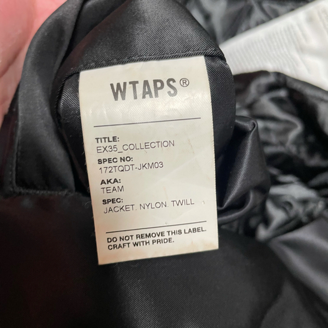 W)taps(ダブルタップス)のWTAPS 17AW TEAM JACKET BLACK 黒 L メンズのジャケット/アウター(ナイロンジャケット)の商品写真