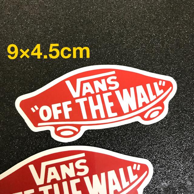 VANS(ヴァンズ)の●検品済輸入品● VANS OFF THE WALL ステッカー 赤 3枚SET 自動車/バイクのバイク(ステッカー)の商品写真