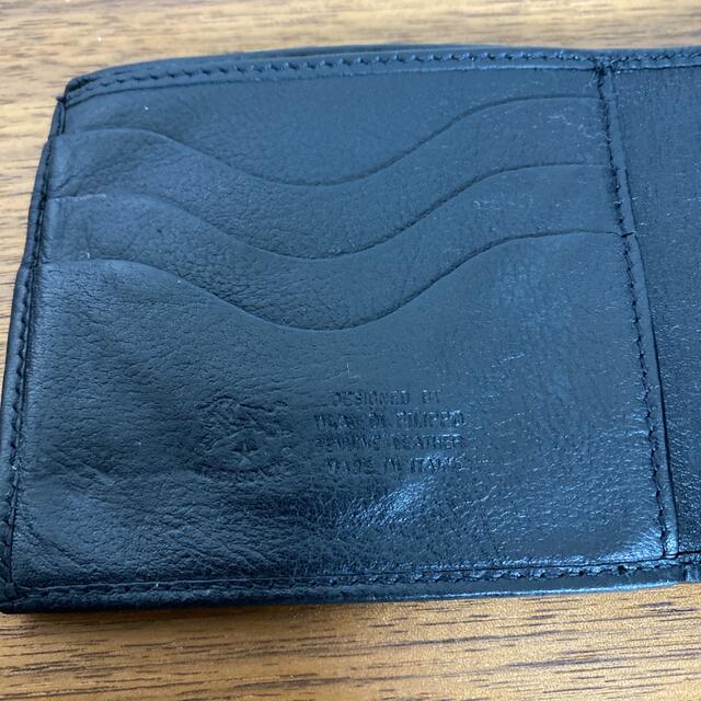 IL BISONTE(イルビゾンテ)のIL BISONTE/イルビゾンテ　二つ折り財布　ブラック メンズのファッション小物(折り財布)の商品写真