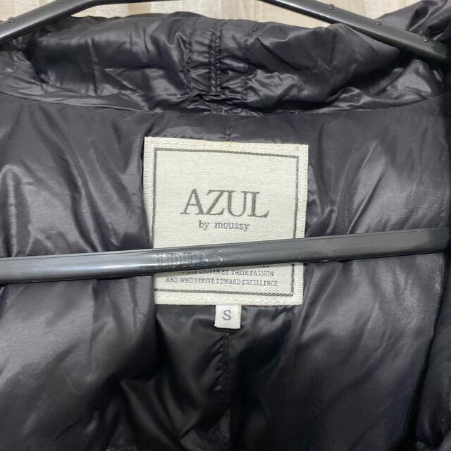 AZUL by moussy(アズールバイマウジー)のアズールバイマウジー黒ブラック軽量ダウンジャケットショート丈コンパクト レディースのジャケット/アウター(ダウンジャケット)の商品写真