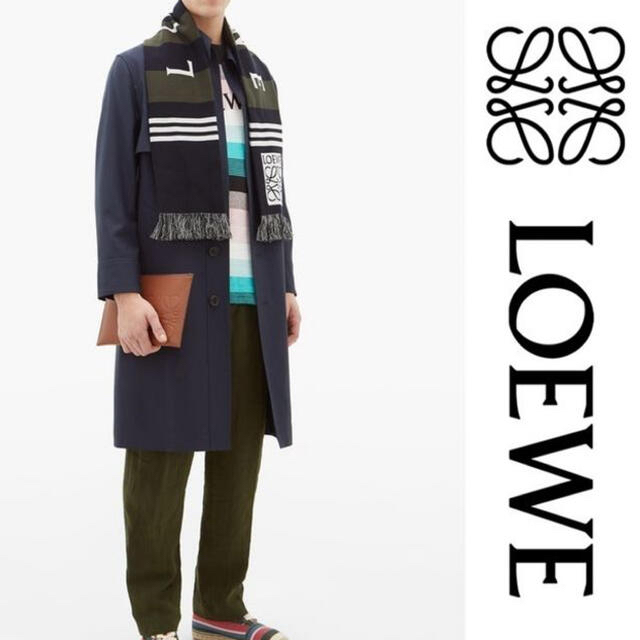 LOEWE(ロエベ)のロエベ  ストライプコットンスカーフ メンズのファッション小物(マフラー)の商品写真