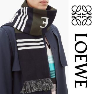 ロエベ(LOEWE)のロエベ  ストライプコットンスカーフ(マフラー)