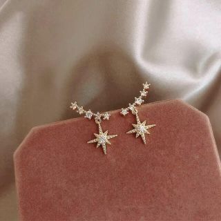 アーカー(AHKAH)の新品 gold star zirconia pierce s925 post(ピアス)