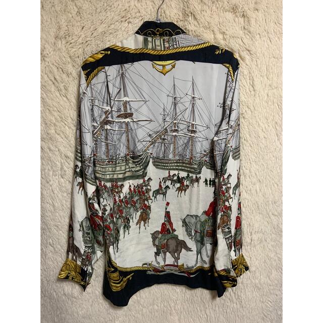 17500円安い購入 銀座 店 エルメス スカーフ柄 シャツ No1009 トップス