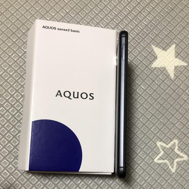 AQUOS(アクオス)のSHARP AQUOS sense3 basic SHV48 ブラック スマホ/家電/カメラのスマートフォン/携帯電話(スマートフォン本体)の商品写真