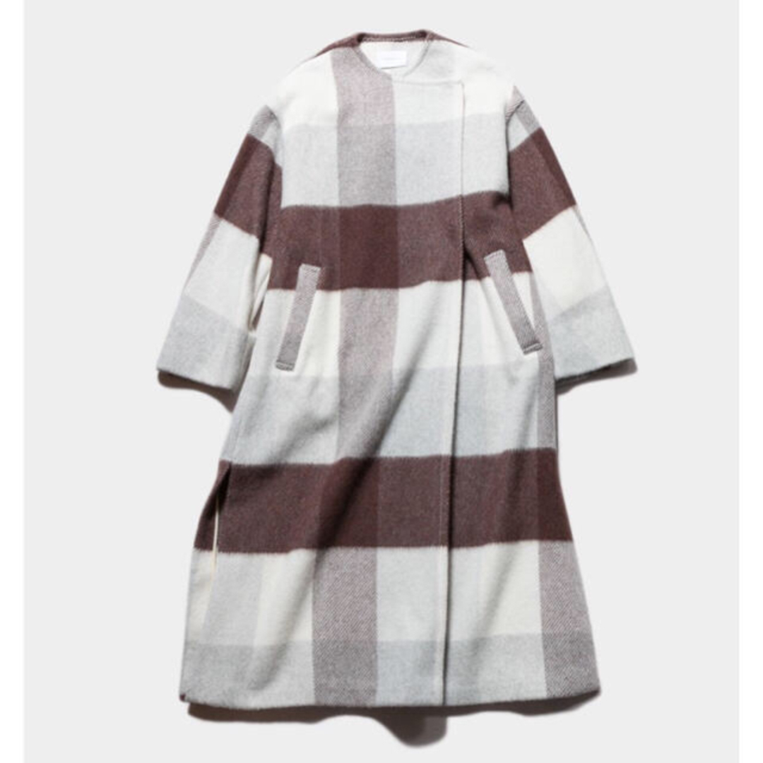 pheeny【pheeny】Big block check gown coat