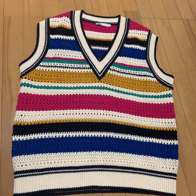 ZARA - ZARAマルチカラーオーバーサイズベストの通販 by ZARA - ZARAマルチカラーオーバーサイズベストの通販 by