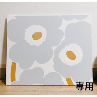 マリメッコ(marimekko)のマリメッコ marimekko ウニッコ アイシーグレー ファブリックパネル(インテリア雑貨)