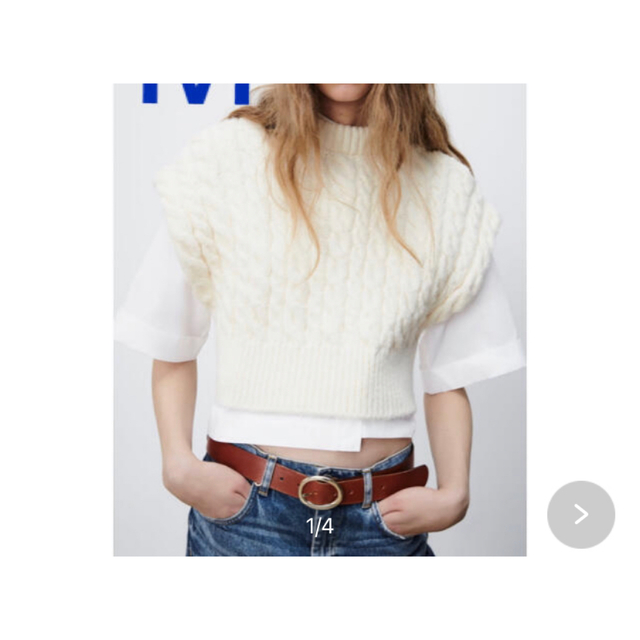 ZARA(ザラ)のZARA ニットベスト メンズのトップス(ニット/セーター)の商品写真