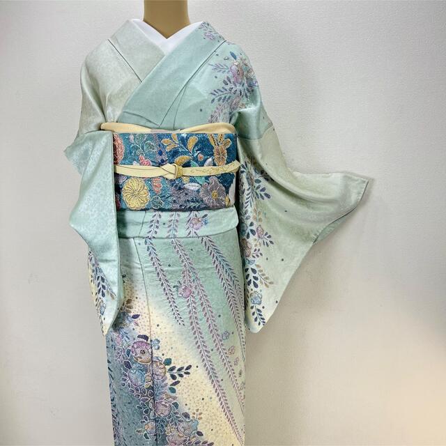 定番入荷 美品【辻ヶ花 】絞り染め訪問着 正絹 袷 大寸法 s471 - 通販