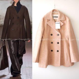 ジルサンダー(Jil Sander)の【定価41万】ジルサンダー ダブルブレスト オーバーサイズ Pコート ピーコート(ピーコート)