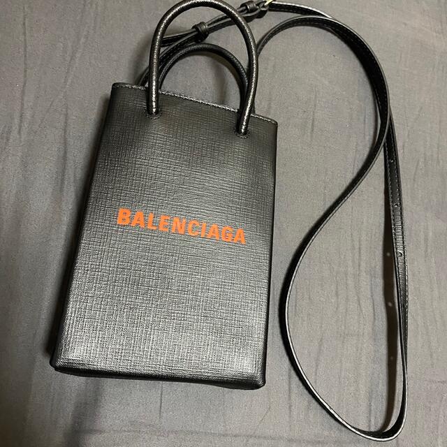 売れ筋新商品 BALENCIAGA フォンホルダーバッグ オレンジ ショルダー