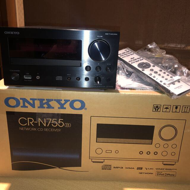 ONKYO(オンキヨー)のONKYO  ネットワークCDレシーバー　CR-N755 、UWF-1セットで スマホ/家電/カメラのオーディオ機器(アンプ)の商品写真