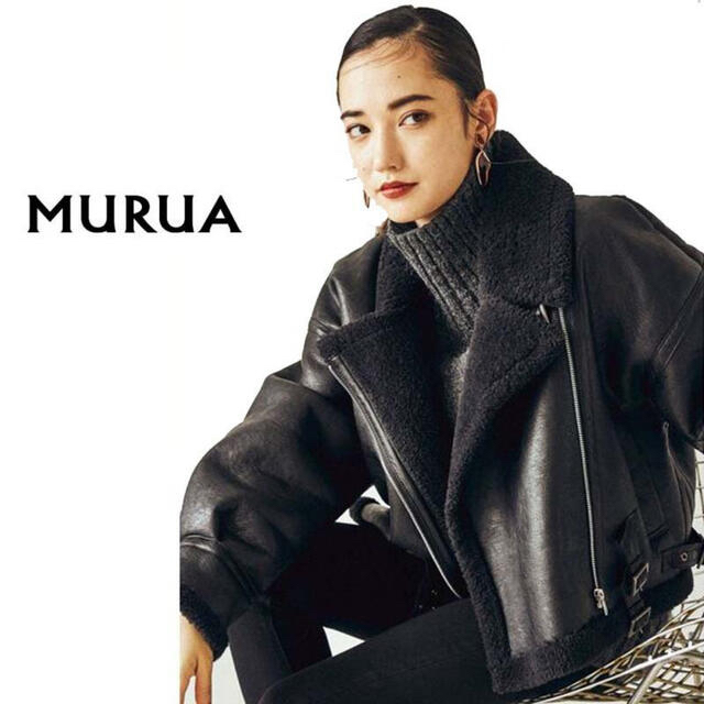 MURUA(ムルーア)のMURUA フェイクムートンブルゾン　ジャケット レディースのジャケット/アウター(ブルゾン)の商品写真