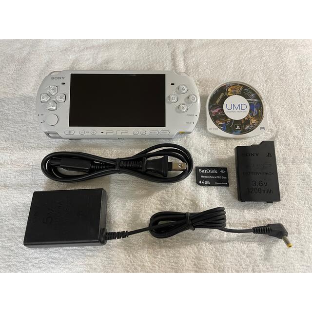良品　PSP-3000  パールホワイト携帯用ゲーム機本体