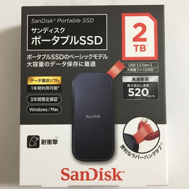 SanDisk ポータブルSSD 2TB SDSSDE30-2T00-J25(1