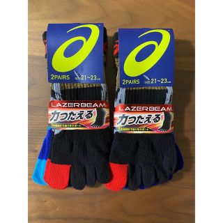 アシックス(asics)のアシックス　asics 靴下　5本指　21-23cm 4足セット　スポーツ(その他)