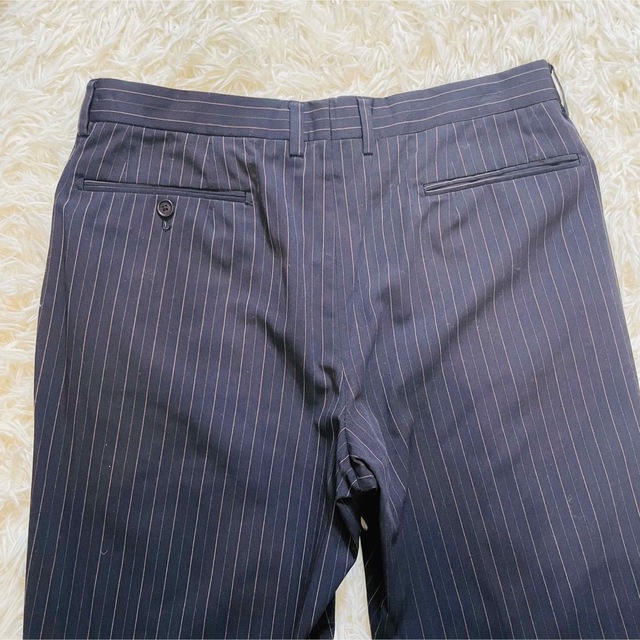 LANVIN en Blue スーツセットアップ ストライプ ネイビー ビジネス