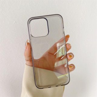 iPhone13 proケース　クリア　ブラック(iPhoneケース)