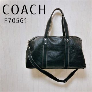 コーチ(COACH)の美品 コーチ ボストンバッグ ダッフルバッグ 2way ヘリテージ 黒 大容量(ボストンバッグ)