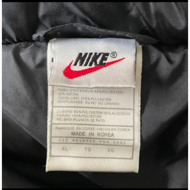 90's NIKE ナイキ ダウンジャケット 銀タグ 黒 ビッグロゴ