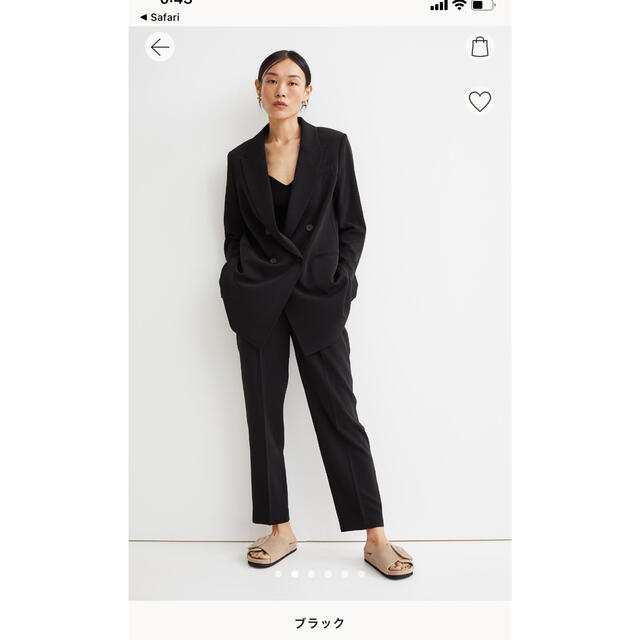 H&M(エイチアンドエム)のオンライン完売♡美品♡H&M♡ダブルプレストジャケット♡L レディースのジャケット/アウター(テーラードジャケット)の商品写真