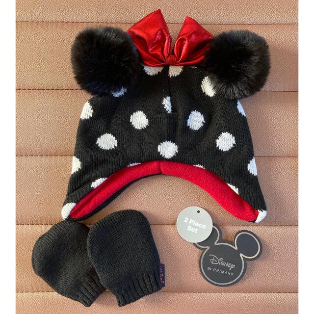 10％OFF Disney ミニー ミトン 手袋 くま耳 帽子 新生児 セット