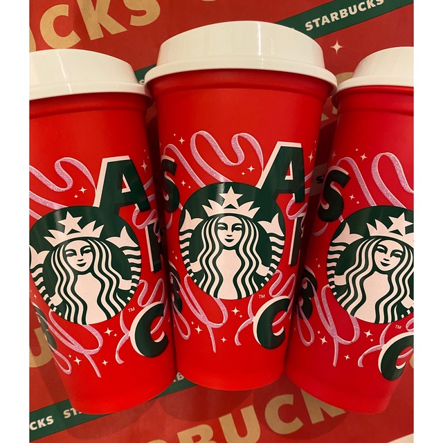 Starbucks Coffee - 3個セット スターバックス リユーザブルカップ 2021 限定 ホリデー の通販 by anjerica  shop｜スターバックスコーヒーならラクマ