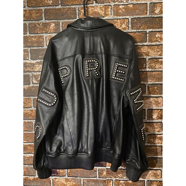 Supreme Studded Arc Logo Leather Jacket