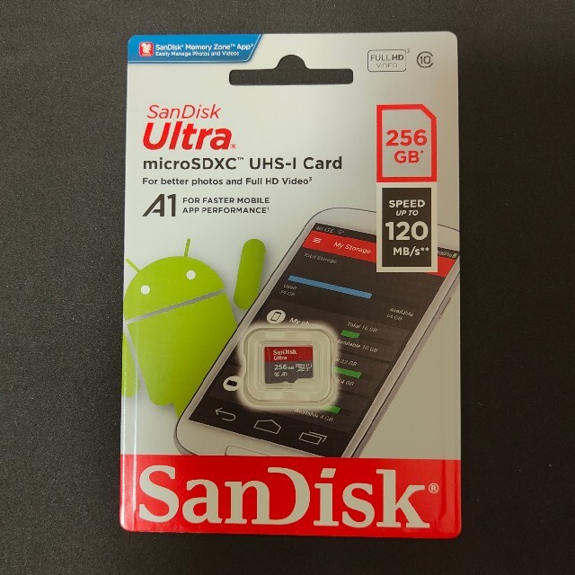 SanDisk(サンディスク)の新品未使用 microSD SanDisk Ultra A1 256GB スマホ/家電/カメラのスマートフォン/携帯電話(その他)の商品写真