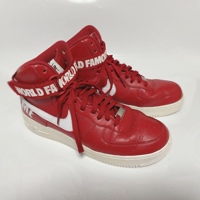 Supreme NIKE コラボ AIR FORCE 1 スニーカー レッド