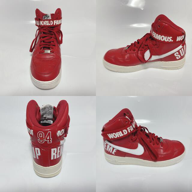 Supreme NIKE コラボ AIR FORCE 1 スニーカー レッド