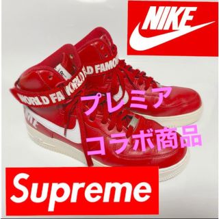 ナイキ(NIKE)のSupreme NIKE コラボ AIR FORCE 1 スニーカー レッド(スニーカー)