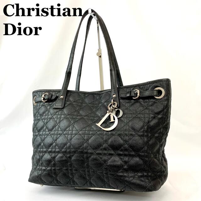 Christian Dior(クリスチャンディオール)の【美品】クリスチャンディオール トートバッグ パナレア カナージュ ブラック レディースのバッグ(トートバッグ)の商品写真