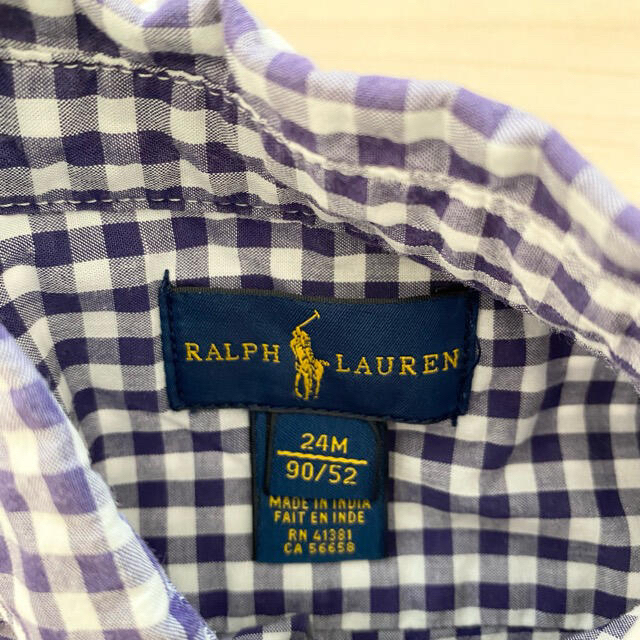 Ralph Lauren(ラルフローレン)の【24M/90cm】ラルフローレン　長袖チェックシャツ キッズ/ベビー/マタニティのキッズ服男の子用(90cm~)(ブラウス)の商品写真